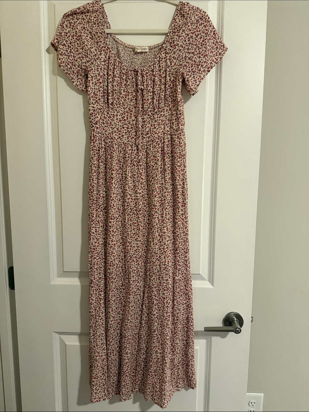 Rewind Pink Floral Casual Maxi Dress